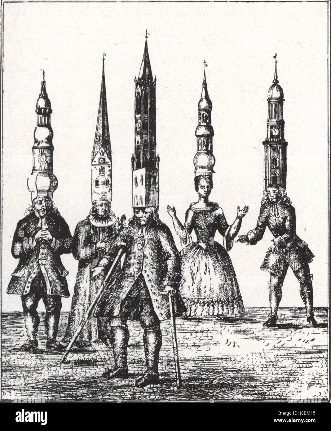 1825 Karikatur Jacobiturm 001 Foto de stock