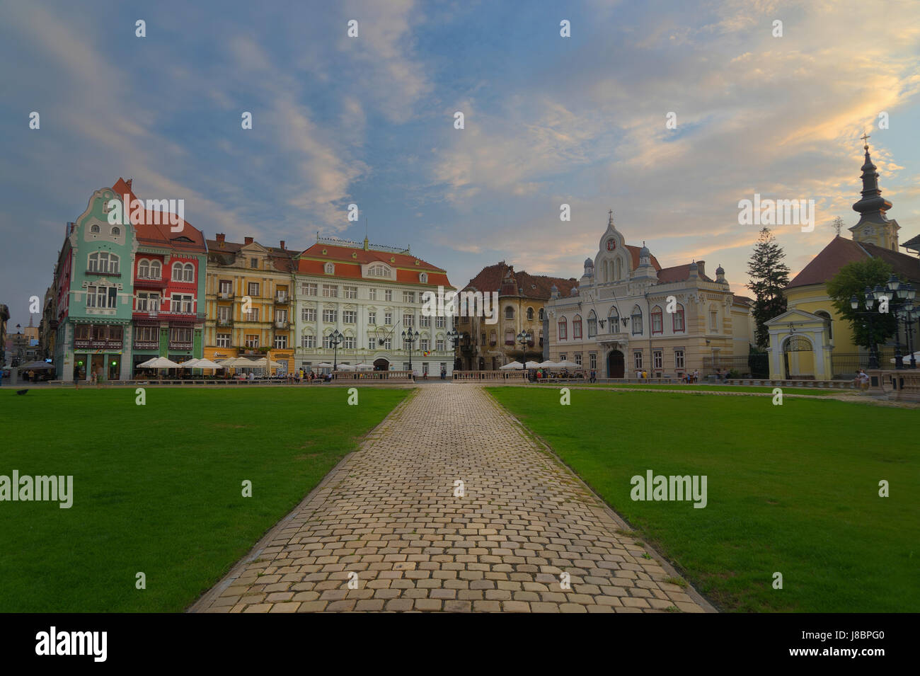 Ciudad de Timisoara, en Rumania Foto de stock