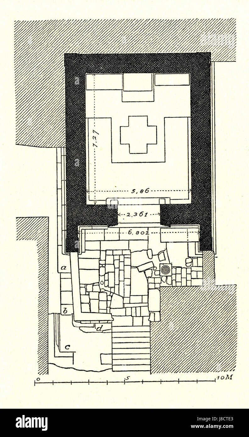 Fig 100 titulada Grundriss des Tempels Zustand 1909 Foto de stock