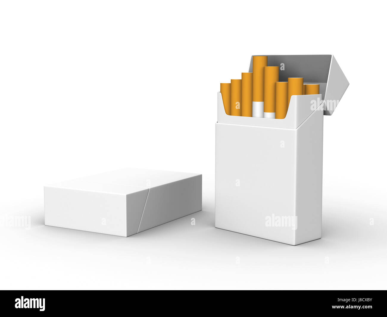 Cigarrillo, blanco, europeo, de raza caucásica, la lujuria, la adicción, la tendencia, paquete Foto de stock