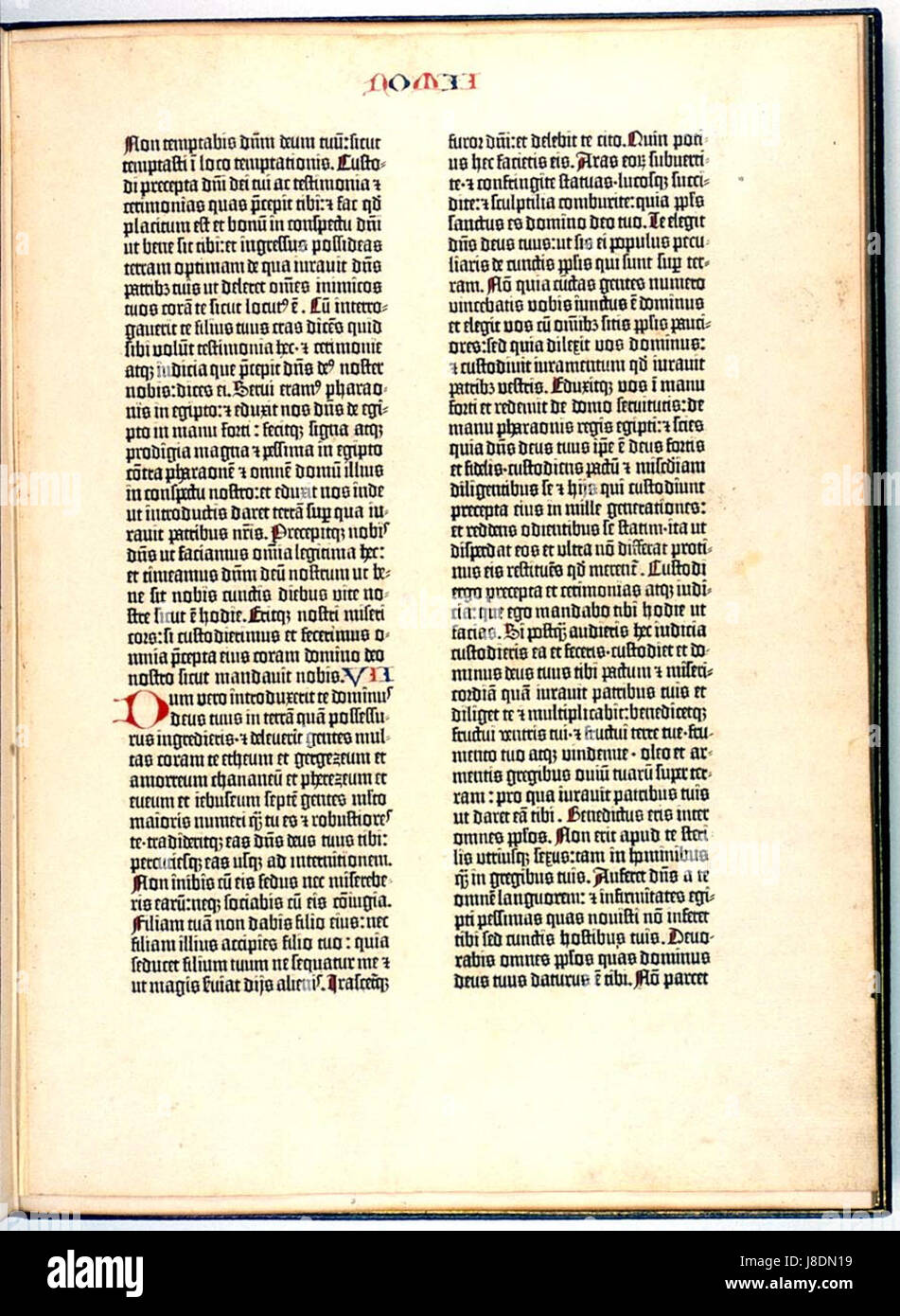 Biblia de Gutenberg Foto de stock