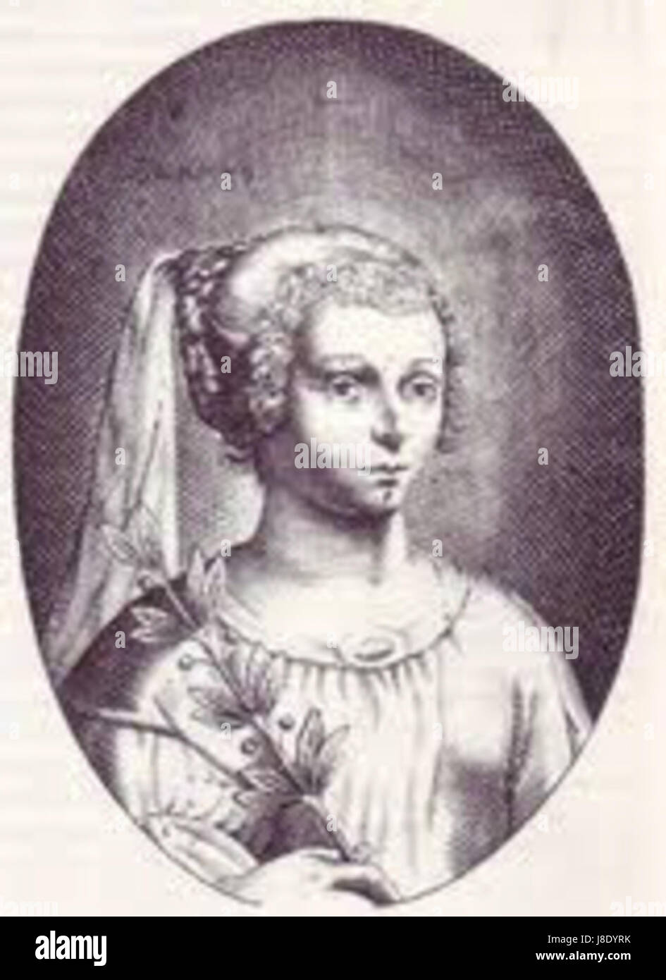 Marie de Gournay Montaigne. Foto de stock