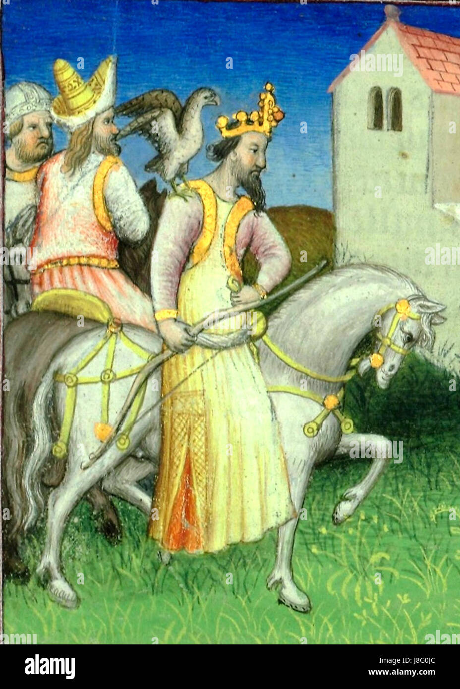 El rey David VII de Georgia. Bibliotheque Nationale MS Fr. 2810 Foto de stock