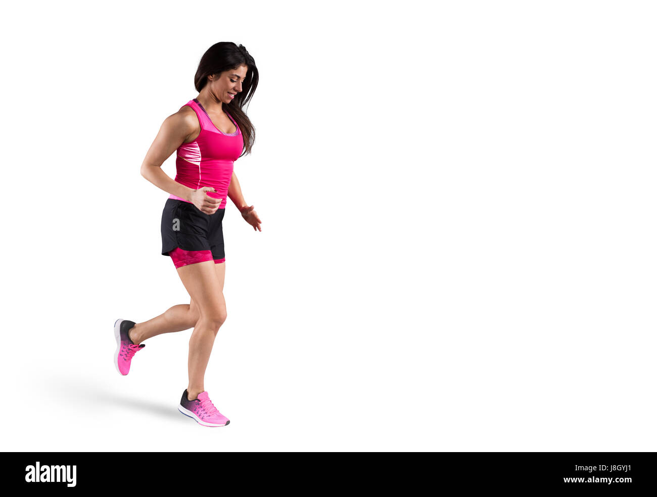Mujer atlética runner Foto de stock