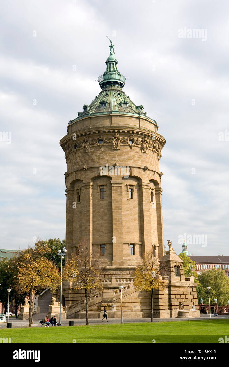 Wasserturm Mannheim Foto de stock