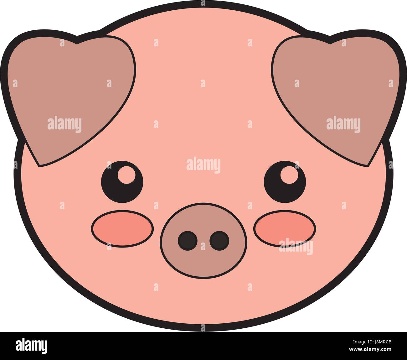 Cute dibujos animados de cerdo Imagen Vector de stock - Alamy
