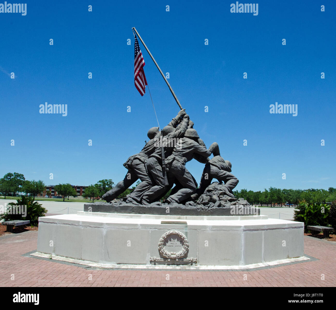 El Memorial Iwo Jima Réplica en Marine Corps contratar Depot Parris Island Foto de stock