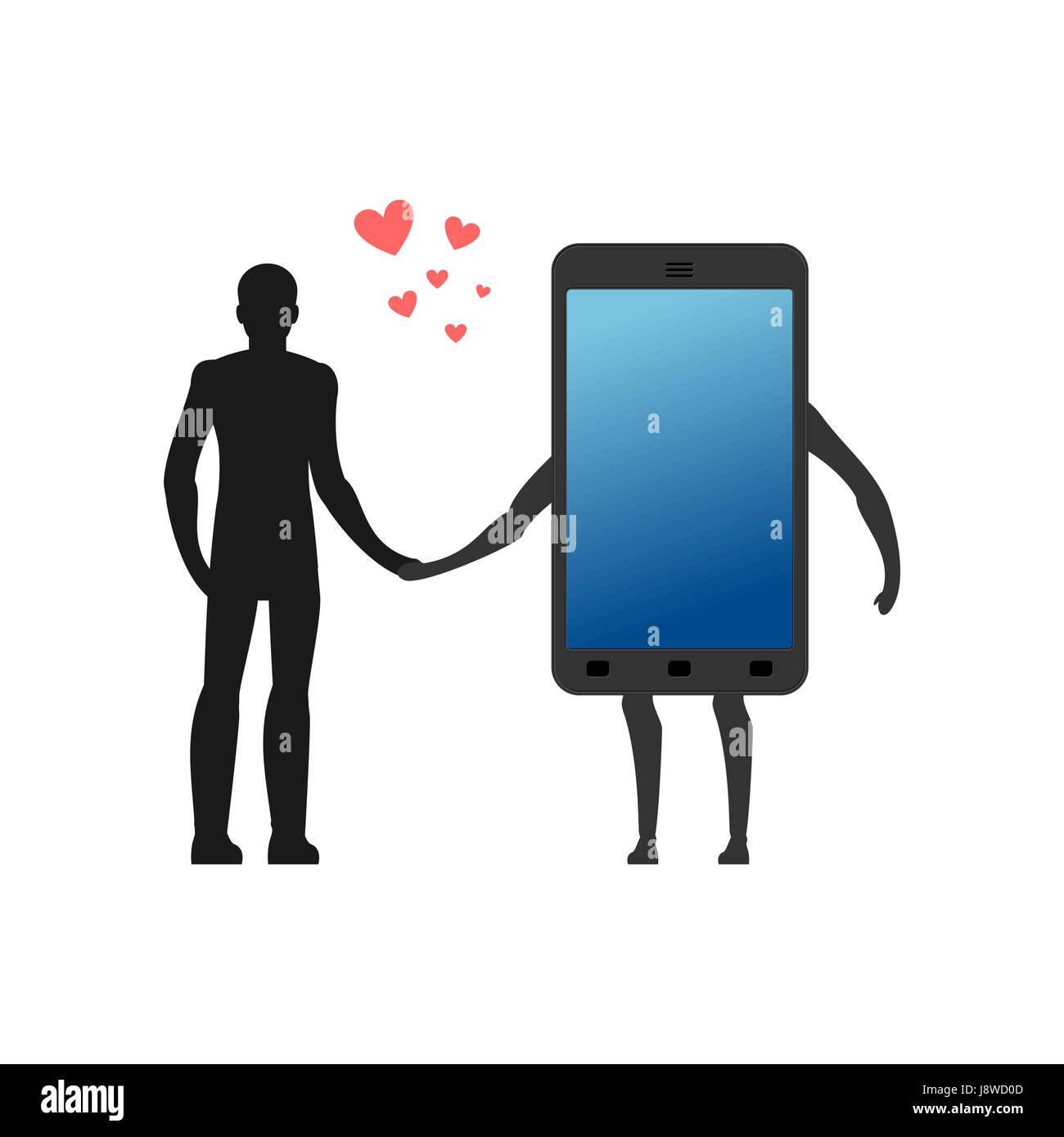 Amante de los gadgets. Hombre y smartphone mantenga las manos