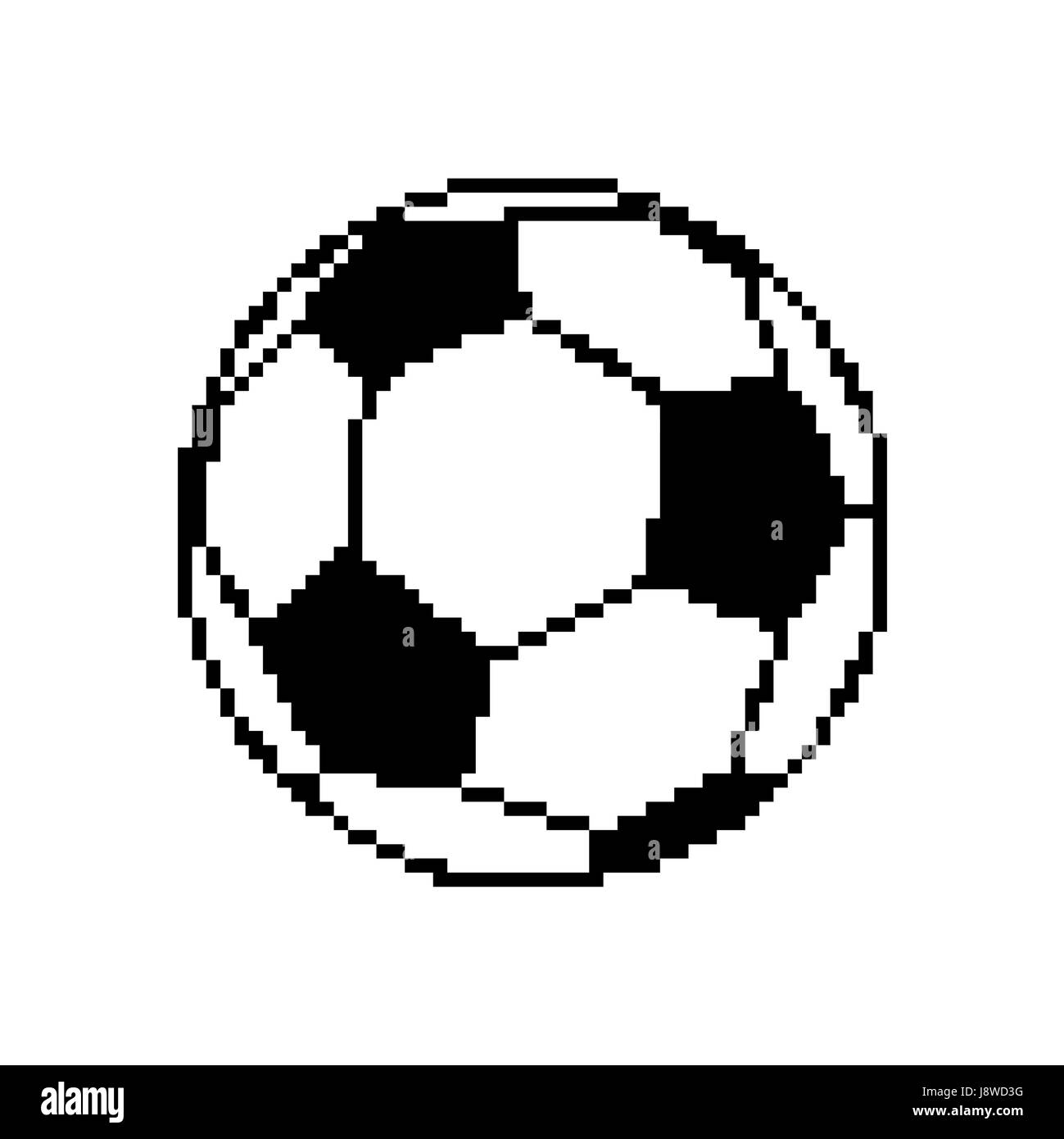 Balón de fútbol Fútbol píxel art. pixelado aislado sobre fondo blanco  Imagen Vector de stock - Alamy
