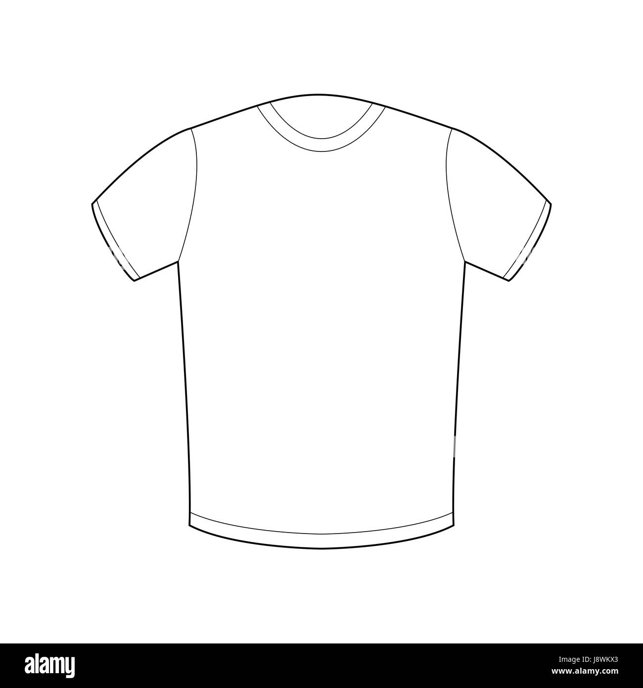 Camiseta blanca aislada de plantilla. Ropa deportiva sobre fondo blanco  Imagen Vector de stock - Alamy