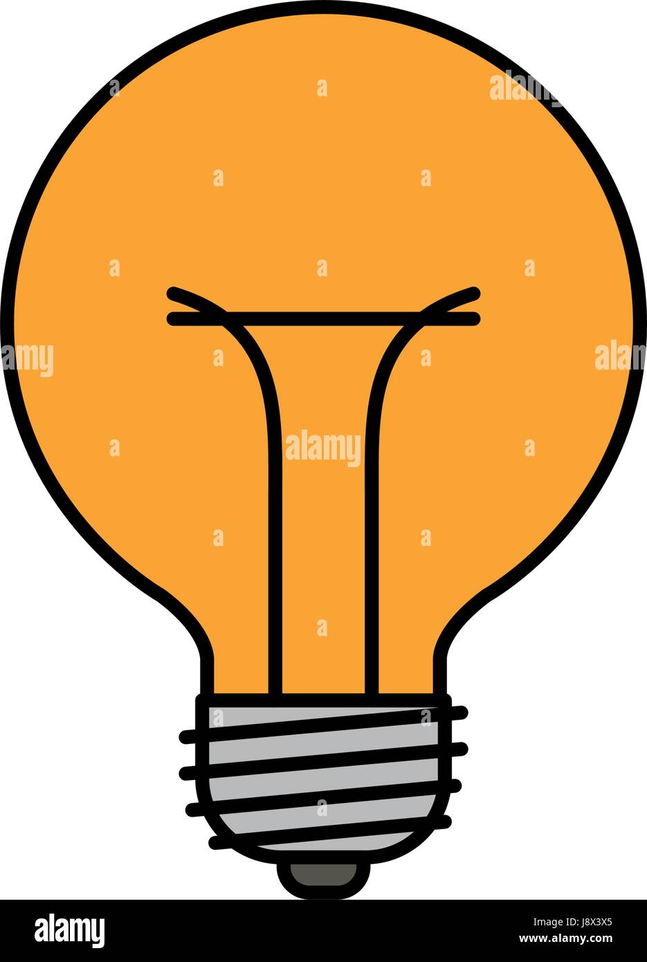 Silueta de colorido icono de luz lámpara Imagen Vector de stock - Alamy