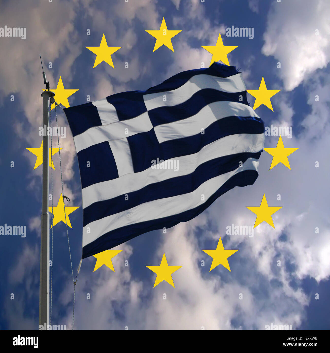 crisis de Grecia Foto de stock