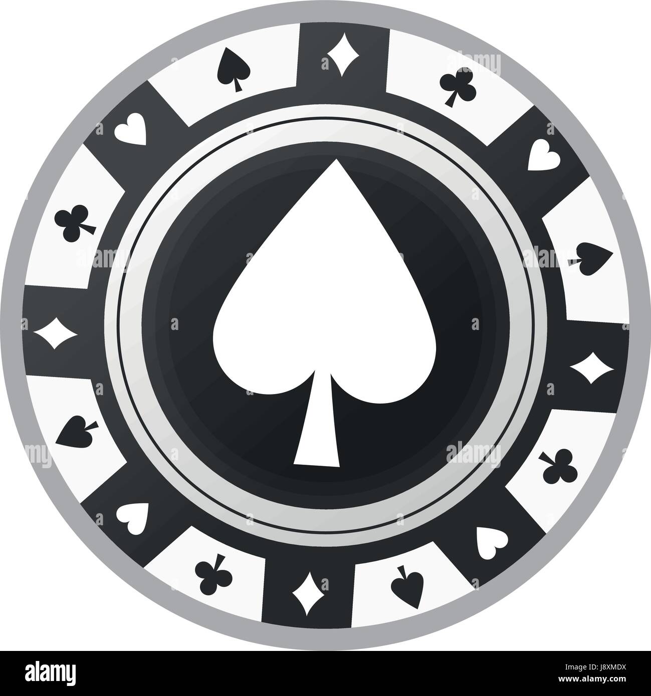 Fichas De Casino De Estilo Vintage Ace Poker Game Icono Imagen Vector De Stock Alamy