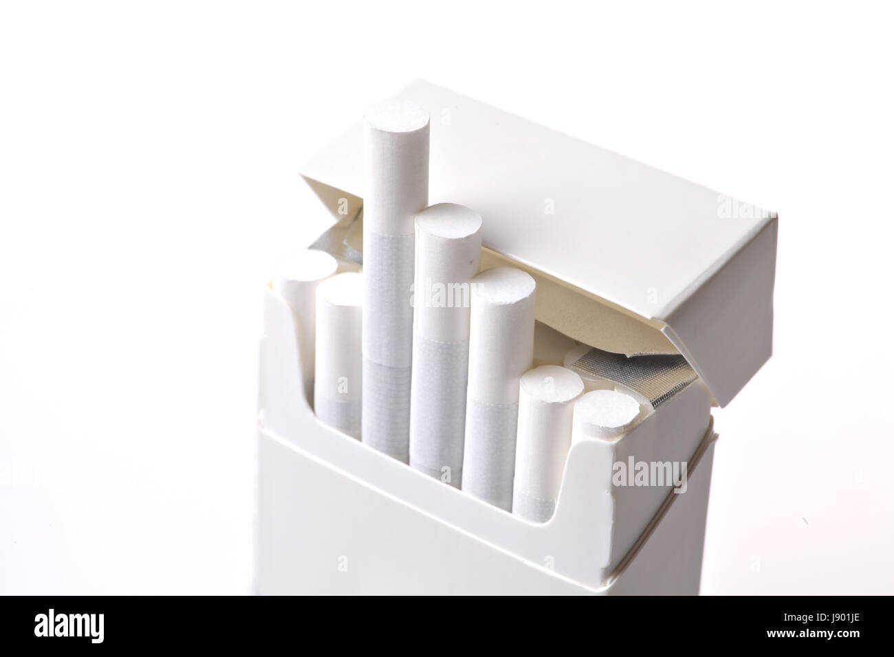 Cigarrillo, caja, cajas, fumador, olor, humo, tabaco, blanco, paquete, cigarrillos Foto de stock
