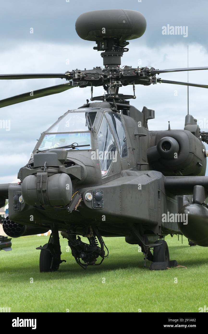 Army Air Corps helicópteros de ataque Apache AH-64 UK Foto de stock