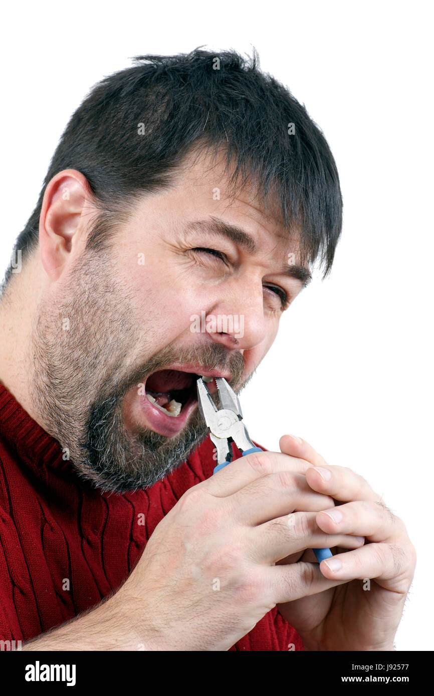 человек с пассатижами. вырвать зуб плоскогубцами. выдернуть зуб пассатижами. вырвал зуб плоскогубцами. вырвал зуб плоскогубцами.