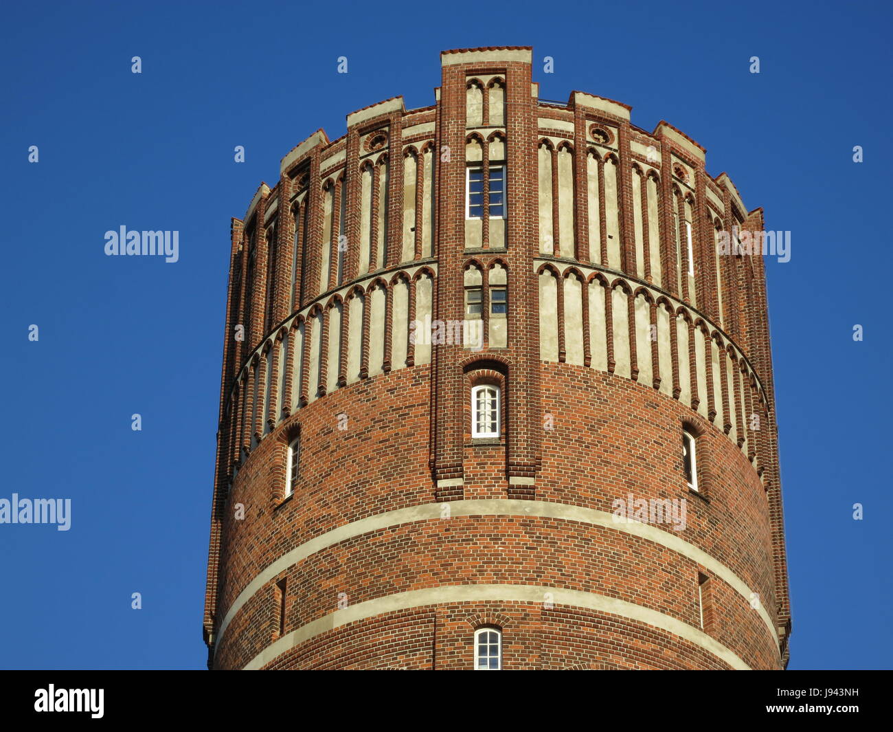 Old Town, en el norte de Alemania, una torre de agua, Almena, gótica, de ladrillo, lneburg, Foto de stock