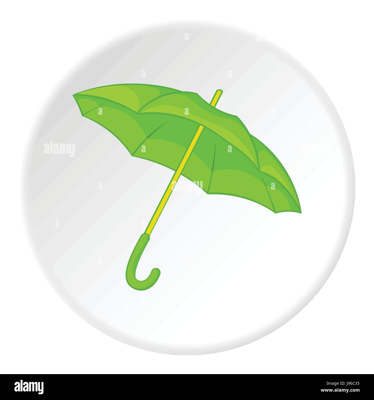 Paraguas verde, icono de estilo de dibujos animados Imagen Vector de stock  - Alamy