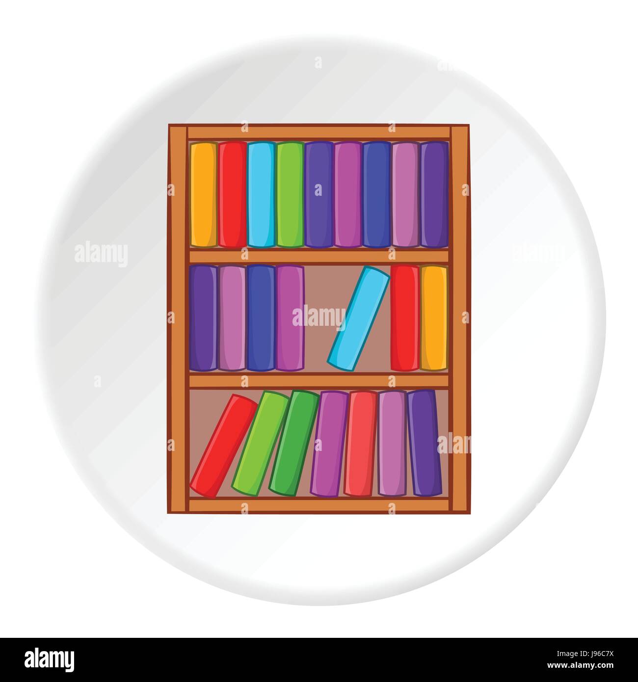 Educación Mierda carga Estante de libros, el icono de estilo de dibujos animados Imagen Vector de  stock - Alamy