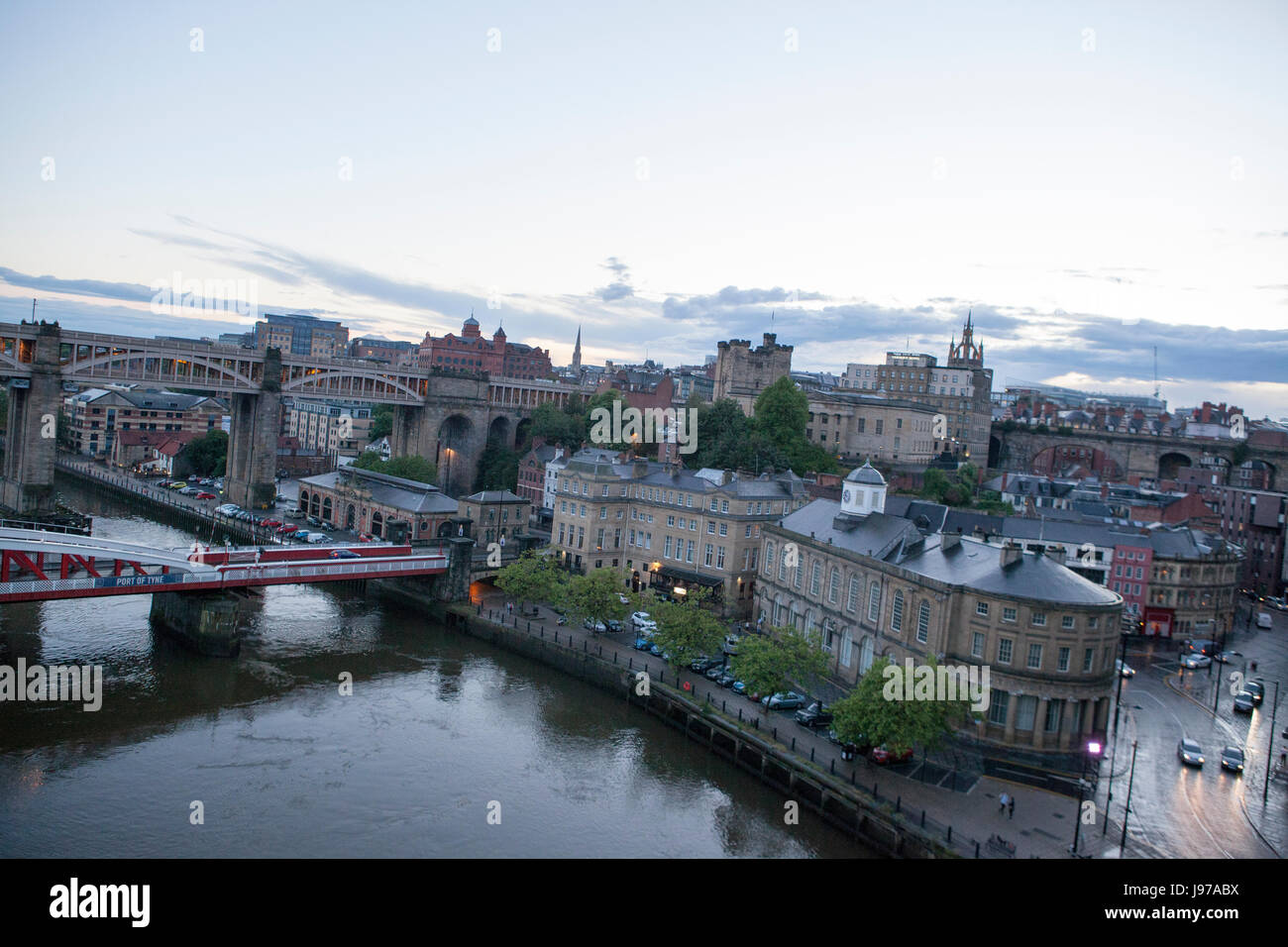 Vista de Newcastle desde el puente Foto de stock