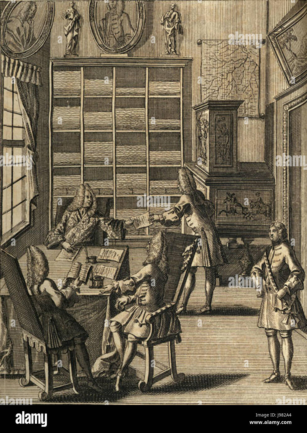 Oficina de 1719 Foto de stock