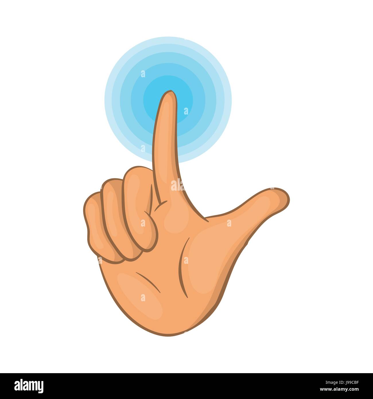 Icono de la pantalla táctil, del estilo de dibujos animados Imagen Vector  de stock - Alamy