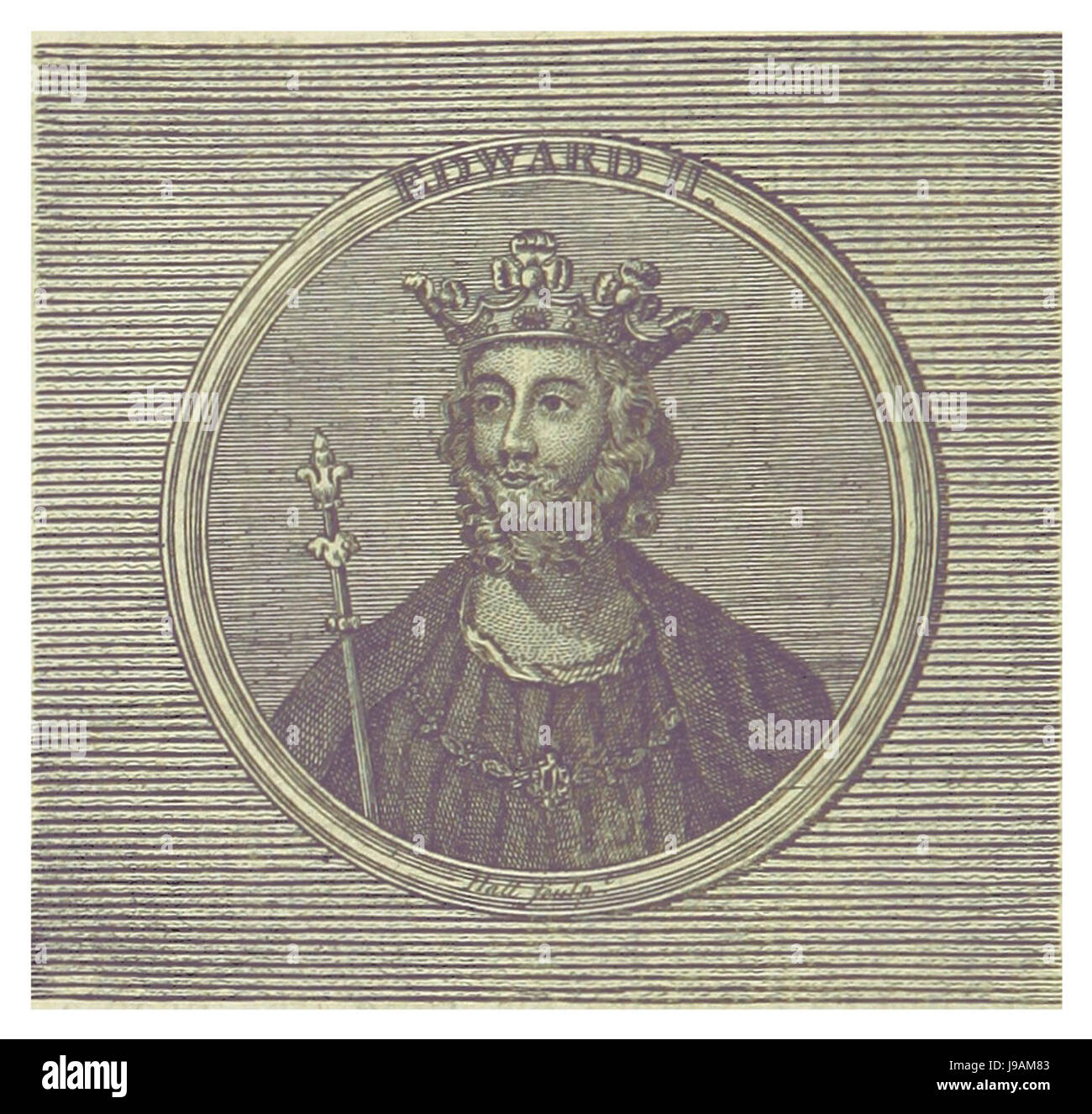 GOLDSMITH(1800) p1.350 EDWARD II. Foto de stock