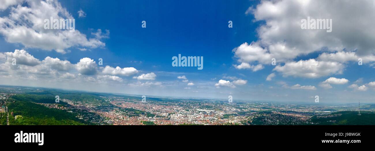 Vista panorámica de Stuttgart, Alemania Foto de stock