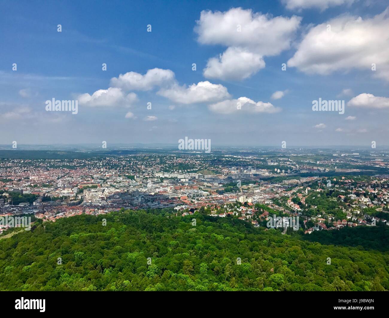 Vista de la ciudad de Stuttgart, Alemania Foto de stock