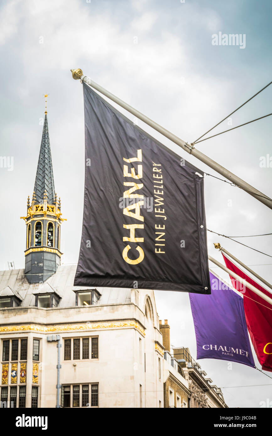 Chanel joyería fina flagship store en New Bond Street, Londres, Reino Unido. Foto de stock