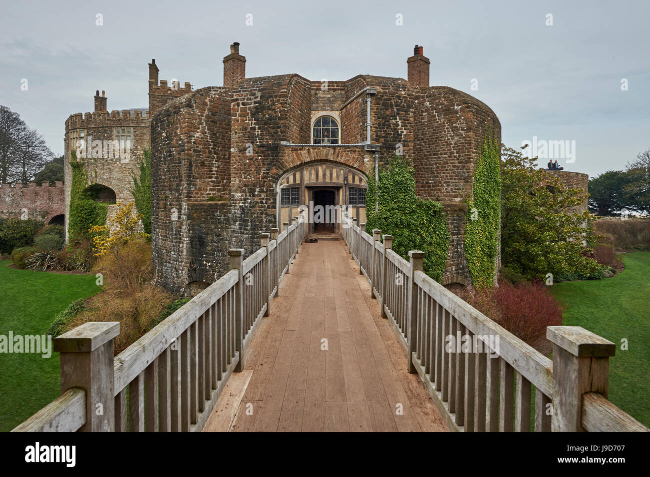 Walmer Castle and Gardens, la artillería del siglo XVI fortaleza construida por Enrique VIII, hogar de Duque de Wellington, tratar, Kent, Inglaterra Foto de stock