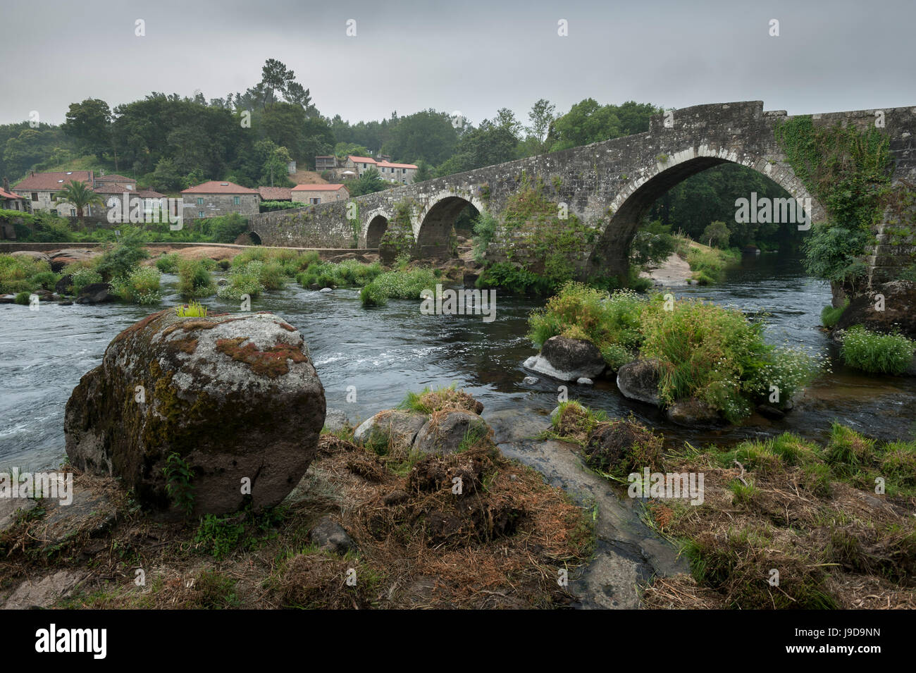 Ponte Maceira, A Coruña, Galicia, España, Europa Foto de stock