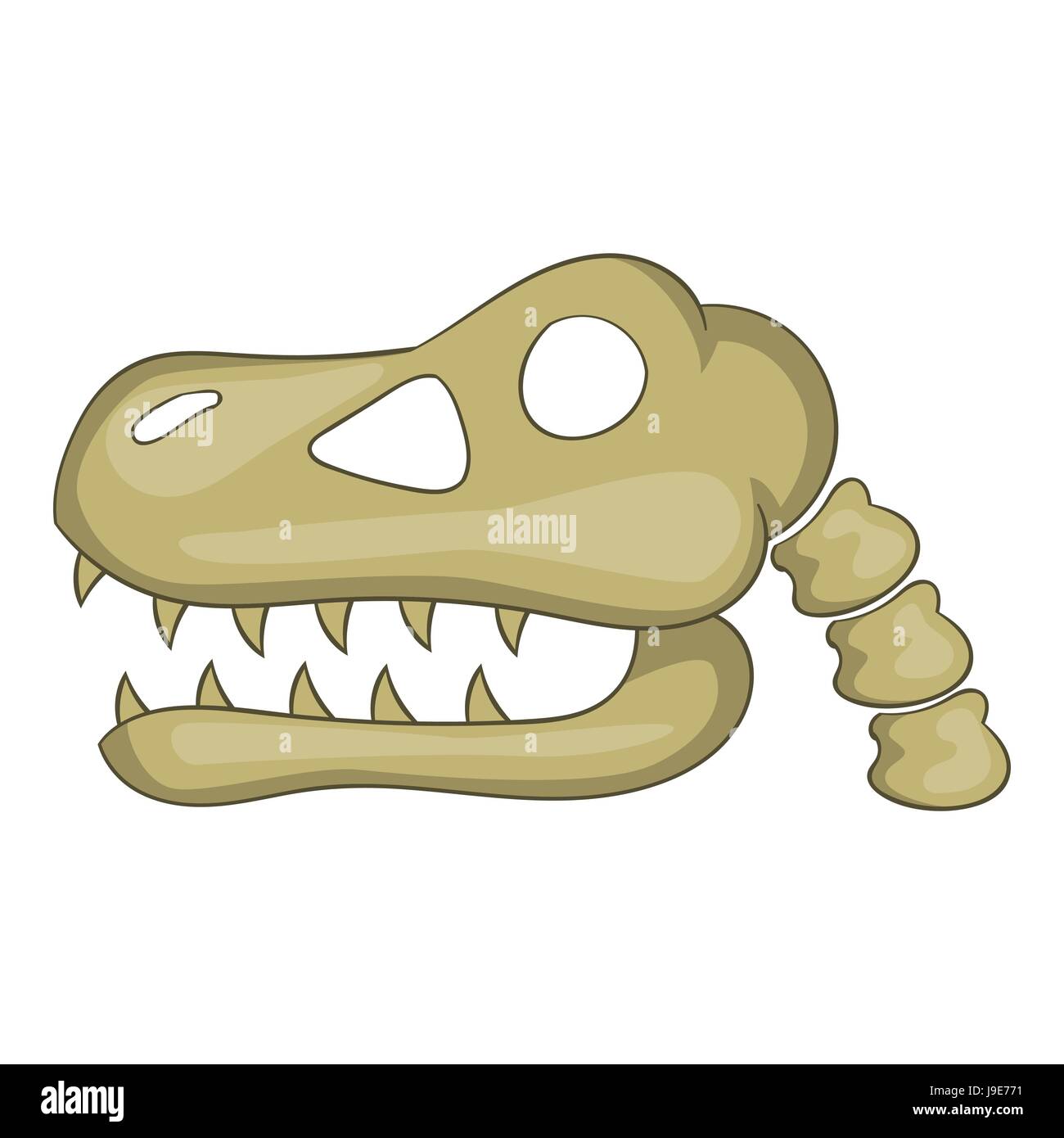 Cráneo de dinosaurio, el icono de estilo de dibujos animados Imagen Vector  de stock - Alamy