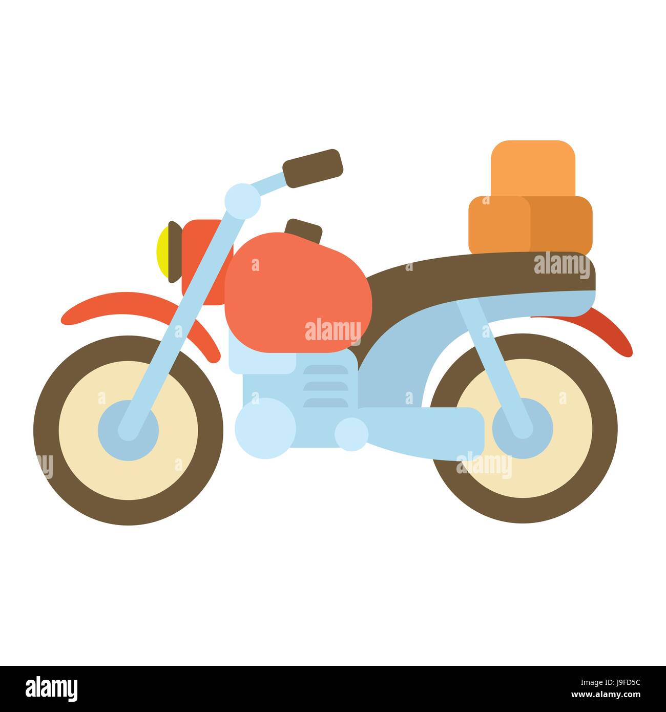 Motocicleta con cajas, icono de estilo de dibujos animados Imagen Vector de  stock - Alamy