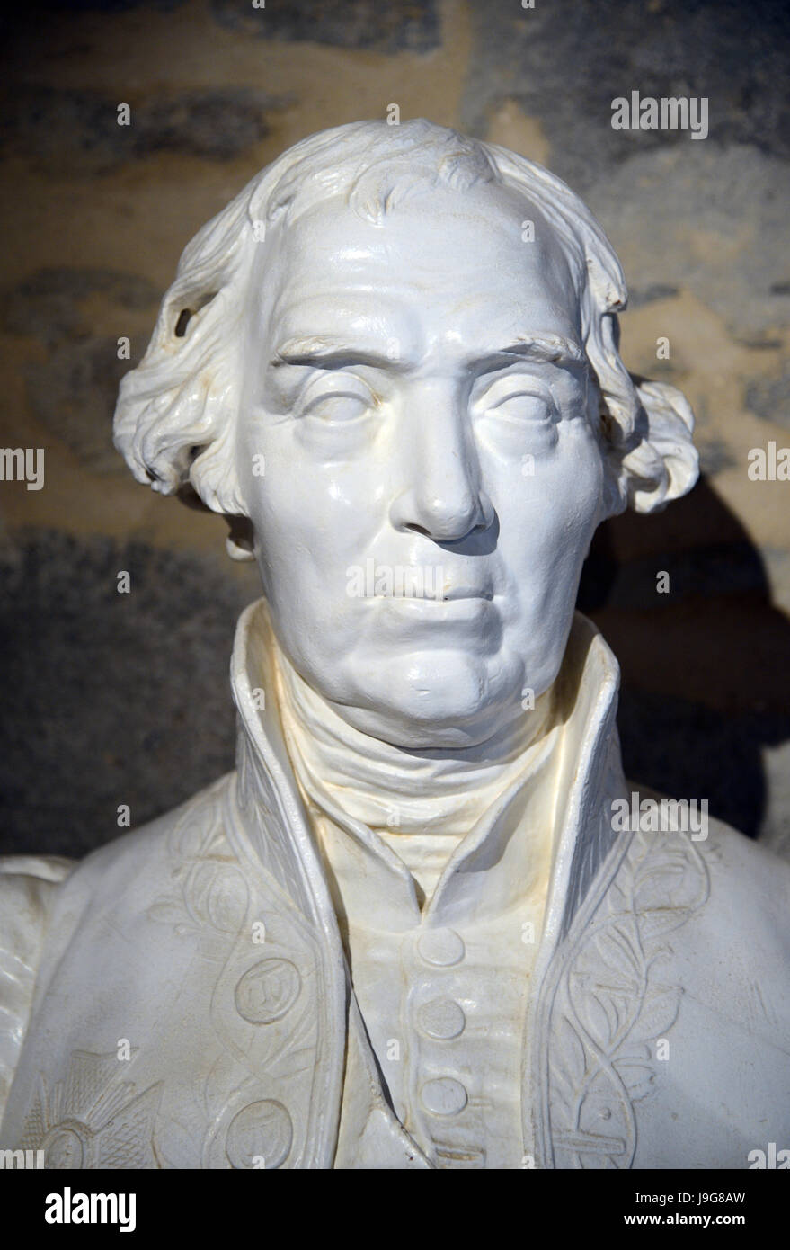 Busto de mármol de ingeniero naval francés Jacques-Noël Sané (1740-1831) Foto de stock