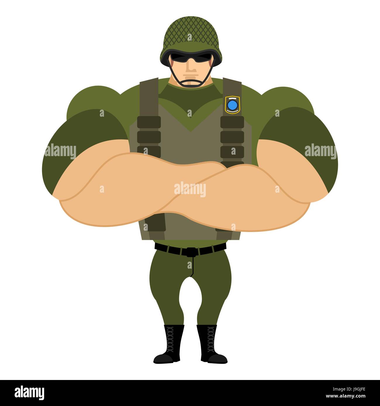 Soldados en chaleco antibalas. Casco militar. Poderosos soldados en ropa de  protección. Ejército fuerte hombre. Veterano de guerra. Soldado de  infantería pesada y grave Imagen Vector de stock - Alamy