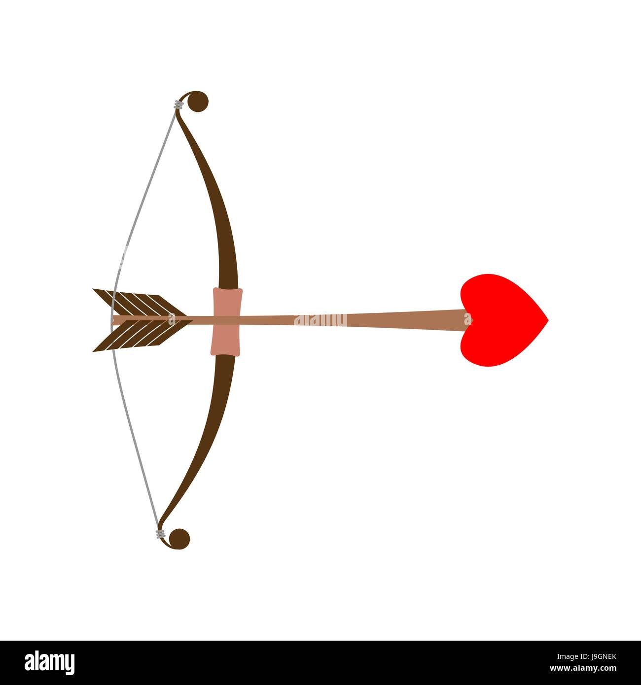 Arco Cupido. La flecha del amor, con el corazón. Ilustración para el Día de  San Valentín Imagen Vector de stock - Alamy