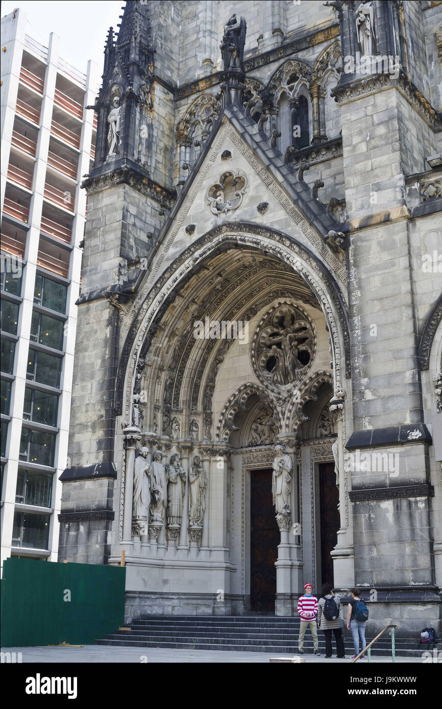 Estatua en la iglesia de San Juan el divino, en Nueva York, EE.UU. Foto de stock