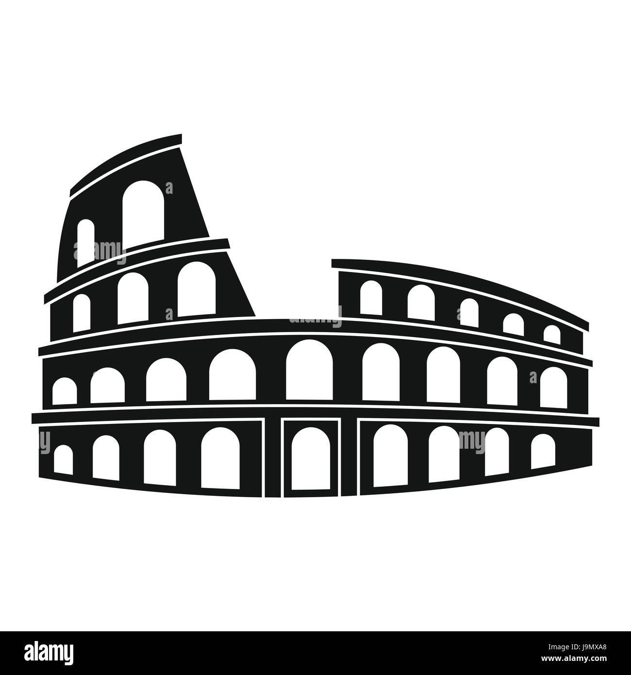 Coliseo Romano Icono De Estilo Sencillo Imagen Vector De Stock Alamy 8073