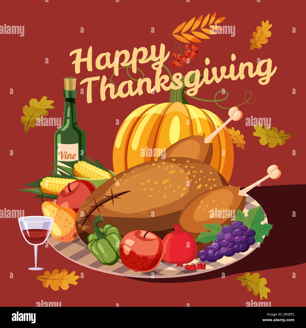 Turquia Pilgrim Hat Thanksgiving Personaje De Dibujos Animados Imagen Vector De Stock Alamy