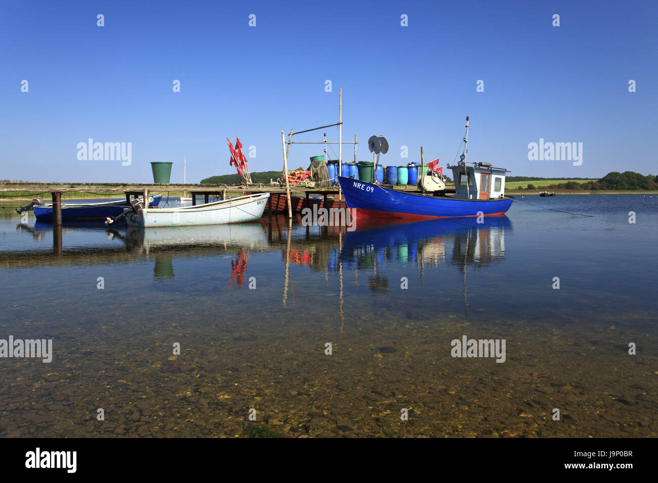 Alemania,Mecklenburg-West Pomerania,el Mar Báltico,isla Rügen,nuevamente Reddevitz,barcos de pesca, Foto de stock
