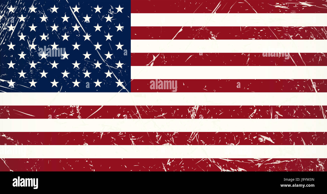 Grunge la bandera del país: EE.UU. Foto de stock