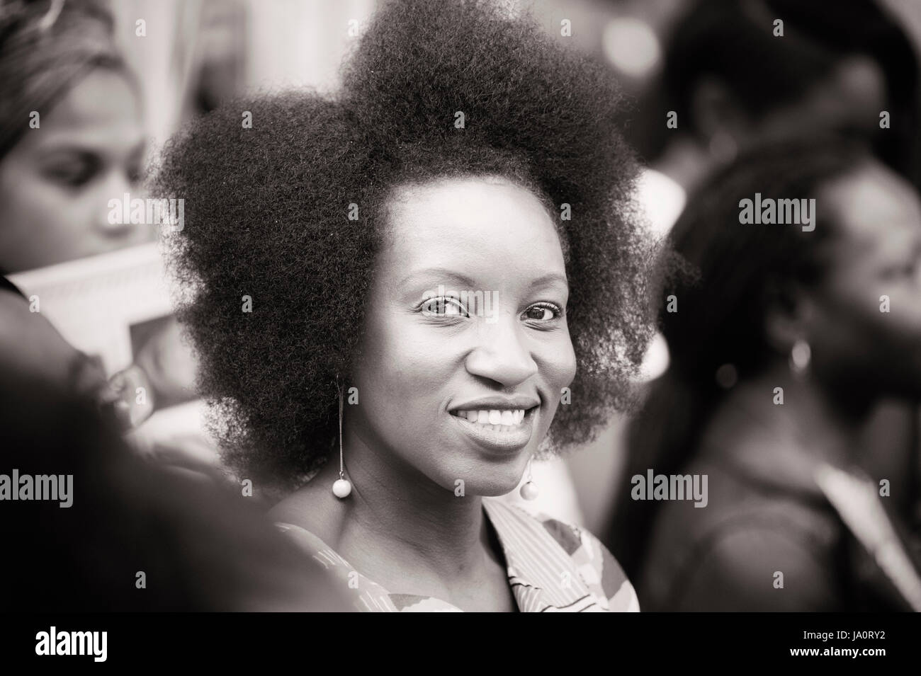 Foto tomada en la Dama de Negro el cabello Afro y belleza Show en Londres, Reino Unido. Foto de stock