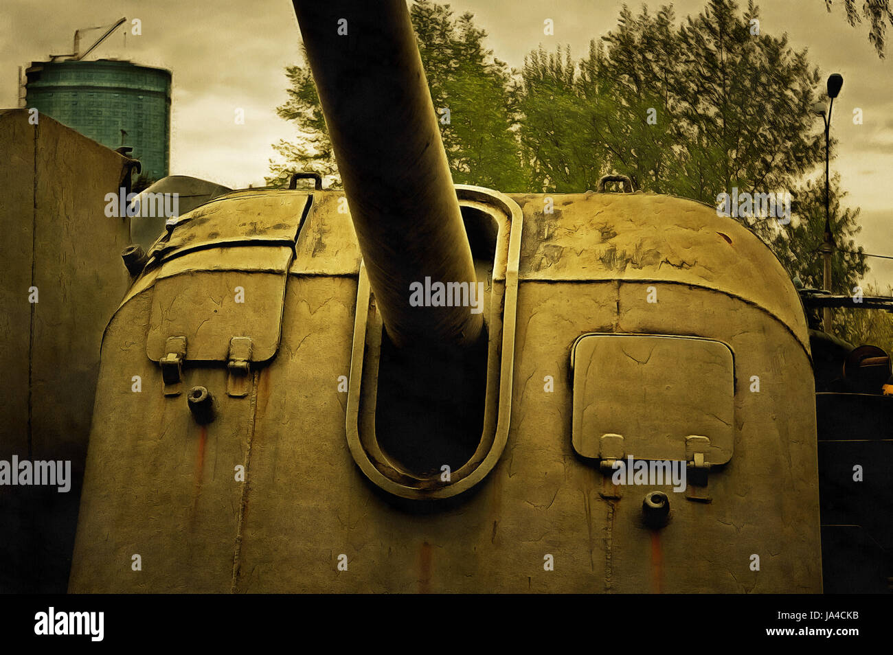 La artillería pesada de ilustraciones Foto de stock
