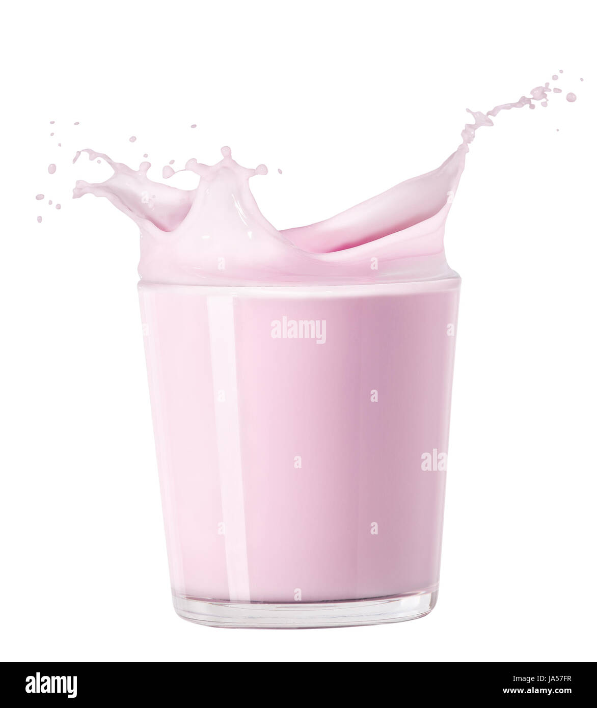Vaso de leche fresa Foto de stock