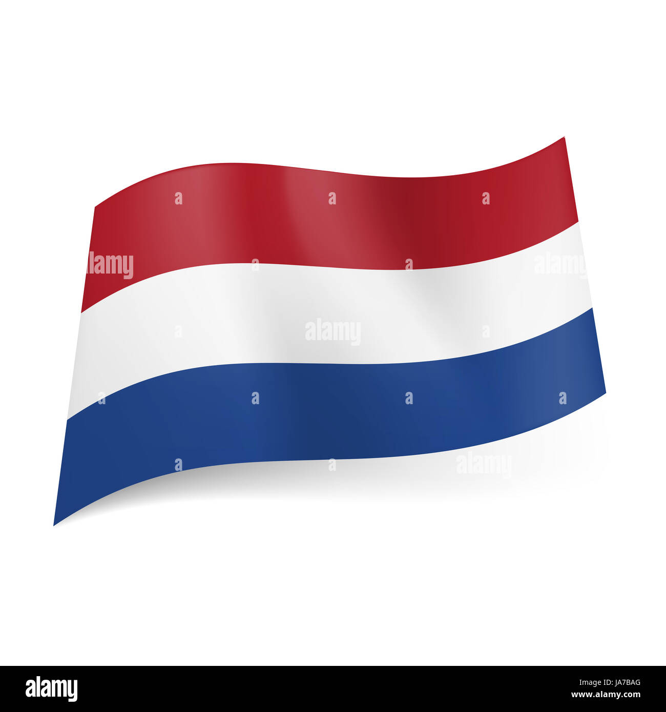 La bandera nacional de los Países Bajos: rojo, blanco y azul de rayas  horizontales Fotografía de stock - Alamy