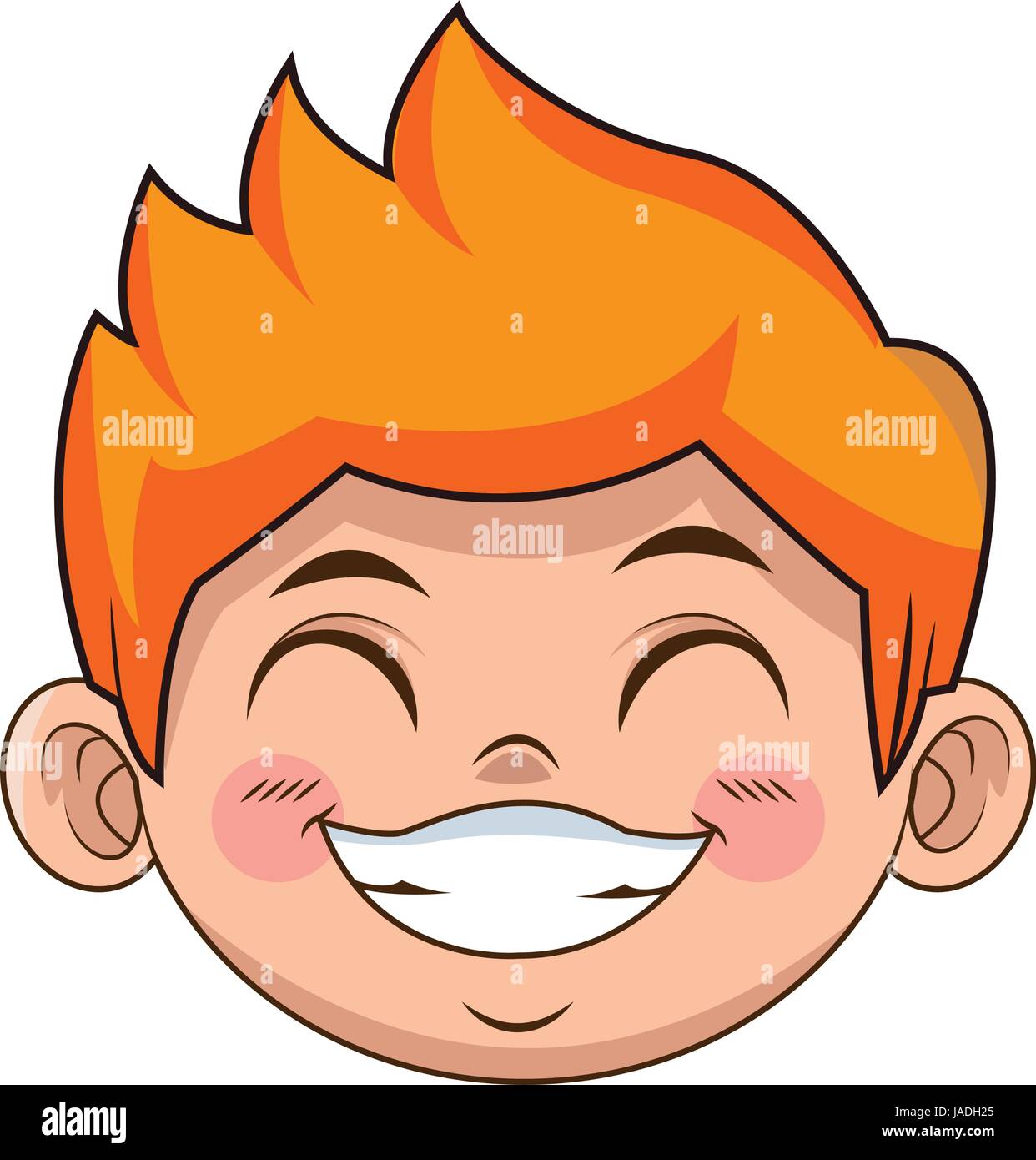 Hermosa carita sonriente ni o lindo chico Imagen Vector de stock