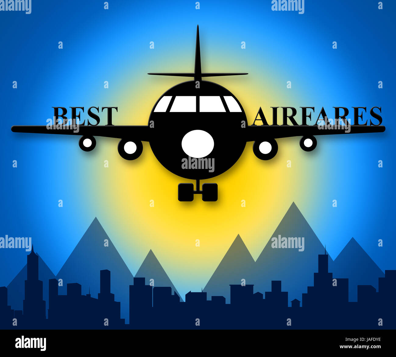 Mejores pasajes de avión Vuelos Baratos óptima indica la ilustración 3d  Fotografía de stock - Alamy