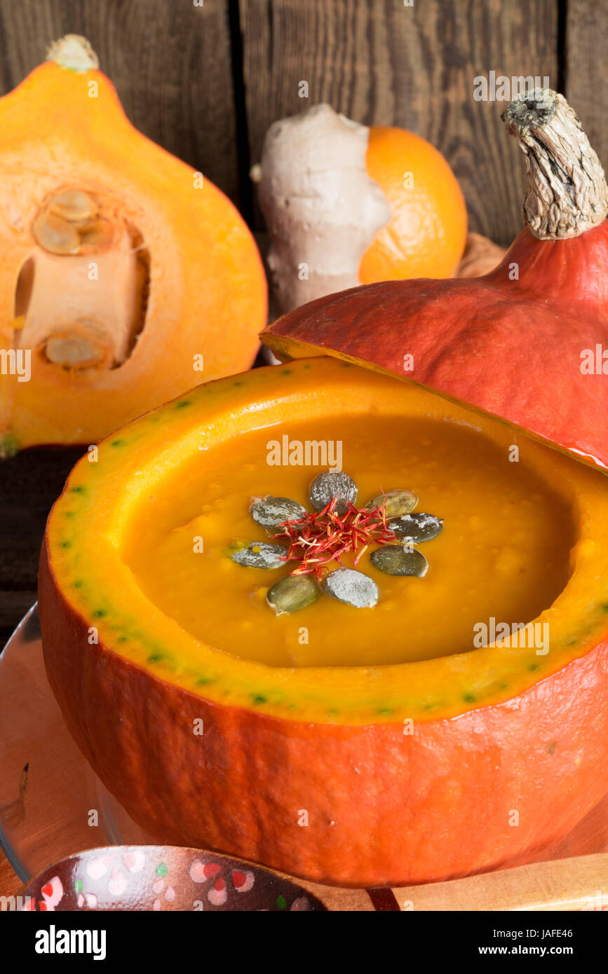sopa de calabaza Foto de stock
