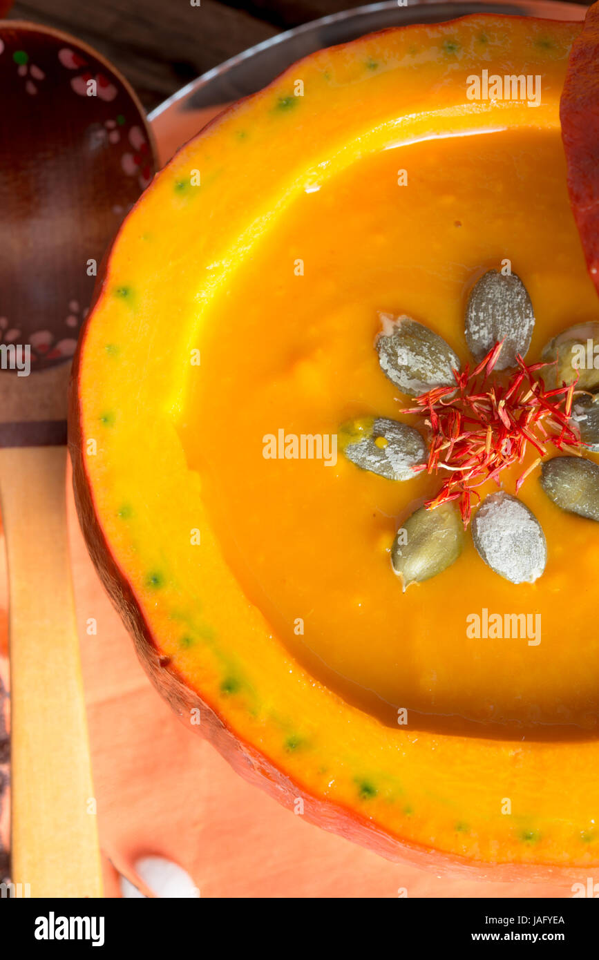 sopa de calabaza Foto de stock